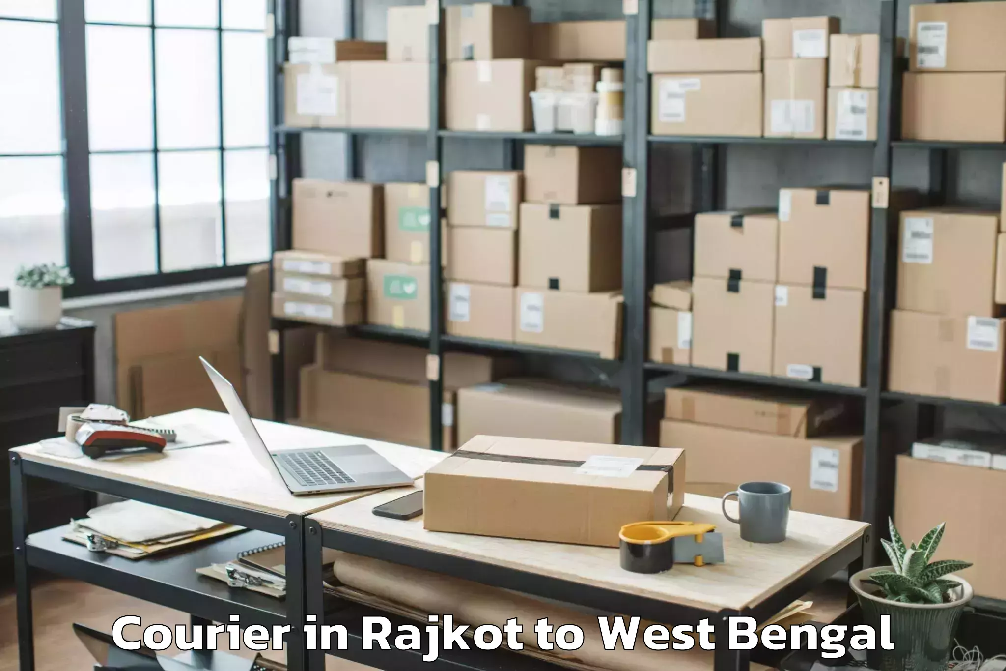 Easy Rajkot to Daspur Courier Booking